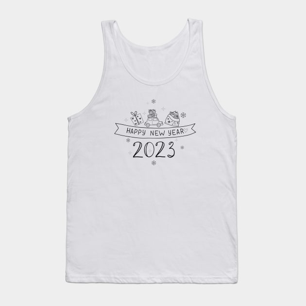 Happy New Year 2023 Tank Top by TextureMerch